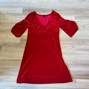 Vintage red velvet dress